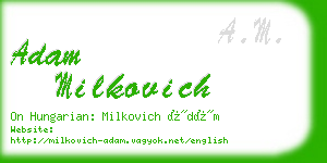 adam milkovich business card